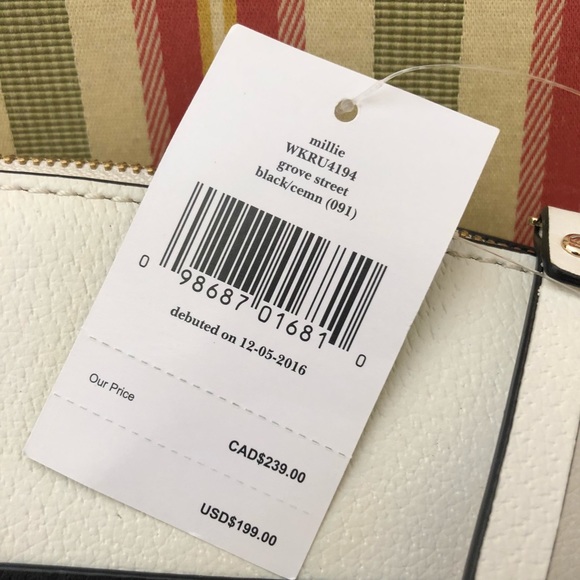 NWT Kate Spade Black/White Crossbody Bag - Picture 6 of 8